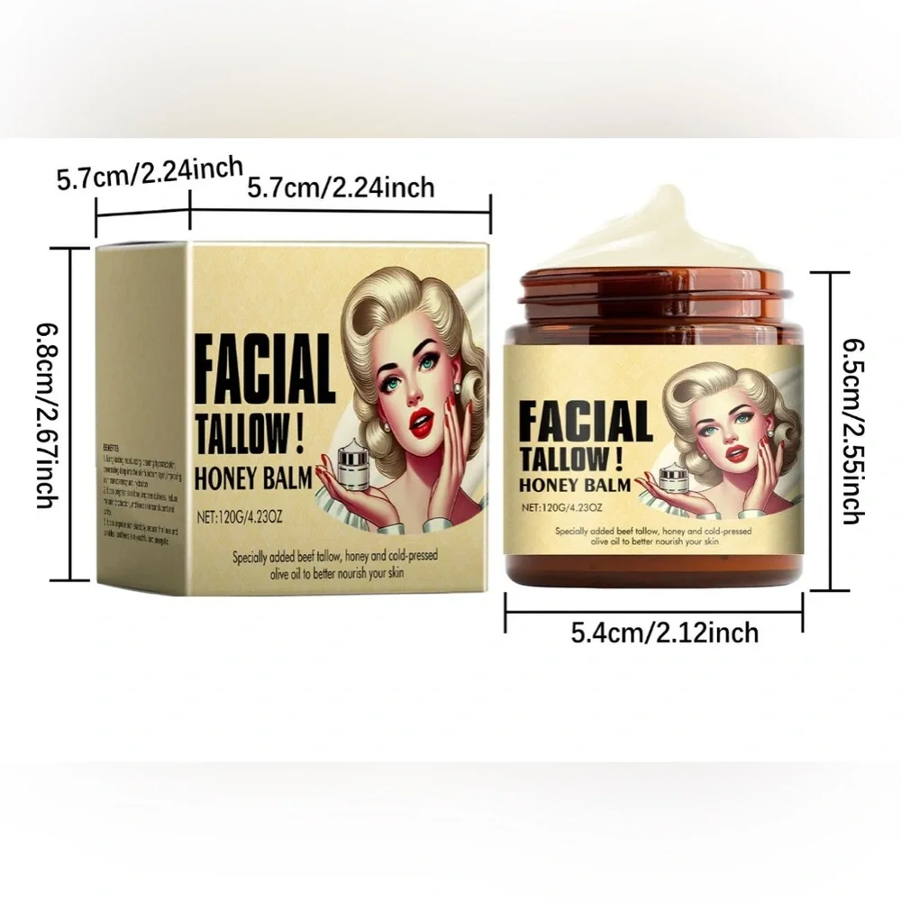 Hydrating Nourishing Whipped Beef Tallow and Honey Balm. - Picture 2 of 3